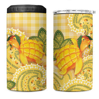 Hawaii Palaka 4 in 1 Can Cooler Tumbler Cute Ripe Mango Turtle On The Waves DT05 One Size: 16 oz Yellow - Polynesian Pride