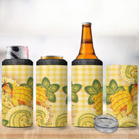Hawaii Palaka 4 in 1 Can Cooler Tumbler Cute Ripe Mango Turtle On The Waves DT05 - Polynesian Pride