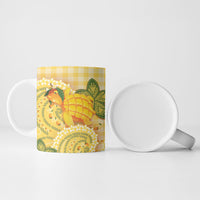 Hawaii Palaka Ceramic Mug Cute Ripe Mango Turtle On The Waves DT05 - Polynesian Pride