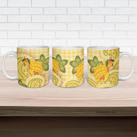 Hawaii Palaka Ceramic Mug Cute Ripe Mango Turtle On The Waves DT05 - Polynesian Pride