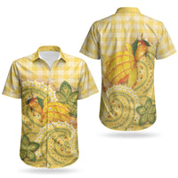 Hawaii Palaka Couples Matching Puletasi and Hawaiian Shirt Cute Ripe Mango Turtle On The Waves DT05 - Polynesian Pride