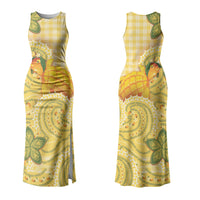 Hawaii Palaka Couples Matching Tank Maxi Dress and Hawaiian Shirt Cute Ripe Mango Turtle On The Waves DT05 - Polynesian Pride