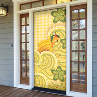 Hawaii Palaka Door Cover Cute Ripe Mango Turtle On The Waves DT05 - Polynesian Pride
