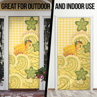 Hawaii Palaka Door Cover Cute Ripe Mango Turtle On The Waves DT05 - Polynesian Pride