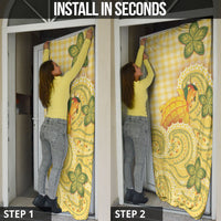Hawaii Palaka Door Cover Cute Ripe Mango Turtle On The Waves DT05 - Polynesian Pride