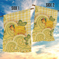 Hawaii Palaka Garden Flag Cute Ripe Mango Turtle On The Waves DT05 - Polynesian Pride