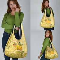 Hawaii Palaka Grocery Bag Cute Ripe Mango Turtle On The Waves DT05 - Polynesian Pride