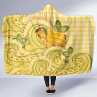Hawaii Palaka Hooded Blanket Cute Ripe Mango Turtle On The Waves DT05 One Size Yellow - Polynesian Pride