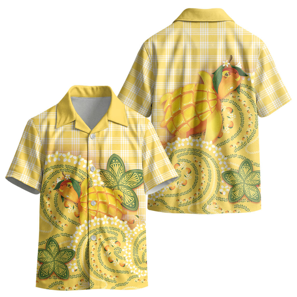 Hawaii Palaka Kid Hawaiian Shirt Cute Ripe Mango Turtle On The Waves DT05 - Polynesian Pride
