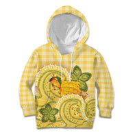 Hawaii Palaka Kid Hoodie Cute Ripe Mango Turtle On The Waves DT05 Hoodie Yellow - Polynesian Pride