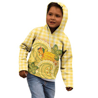 Hawaii Palaka Kid Hoodie Cute Ripe Mango Turtle On The Waves DT05 - Polynesian Pride