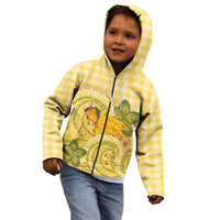 Hawaii Palaka Kid Hoodie Cute Ripe Mango Turtle On The Waves DT05 - Polynesian Pride