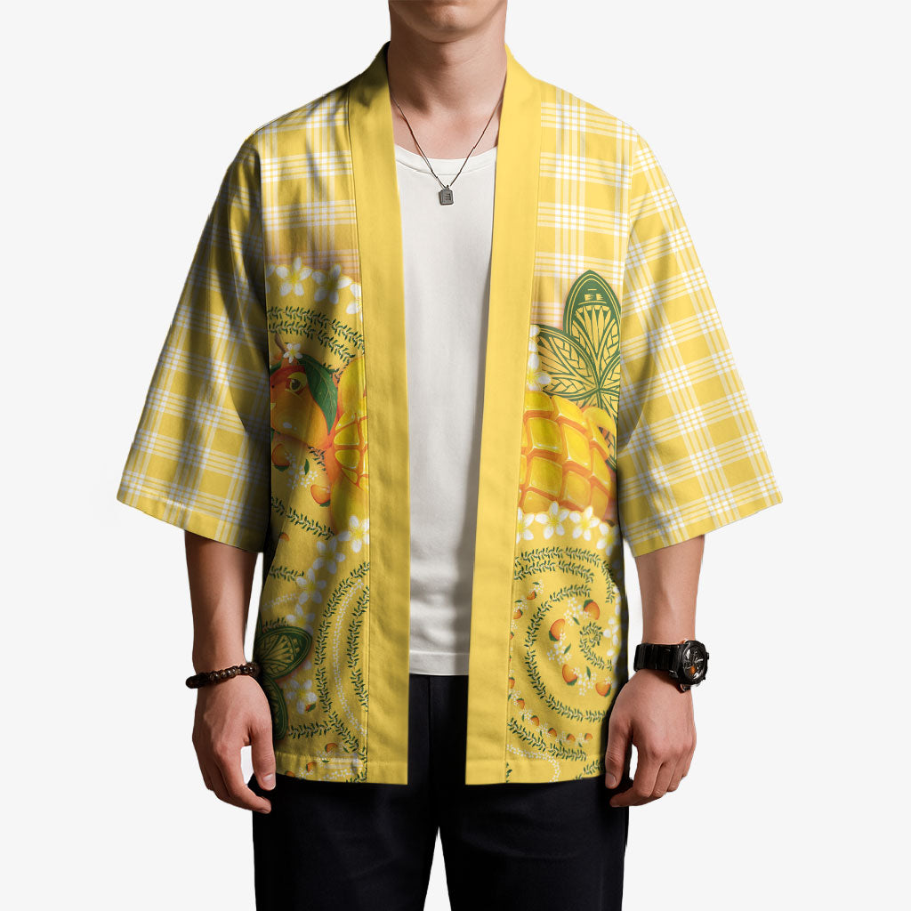 Hawaii Palaka Kimono Cute Ripe Mango Turtle On The Waves DT05 - Polynesian Pride