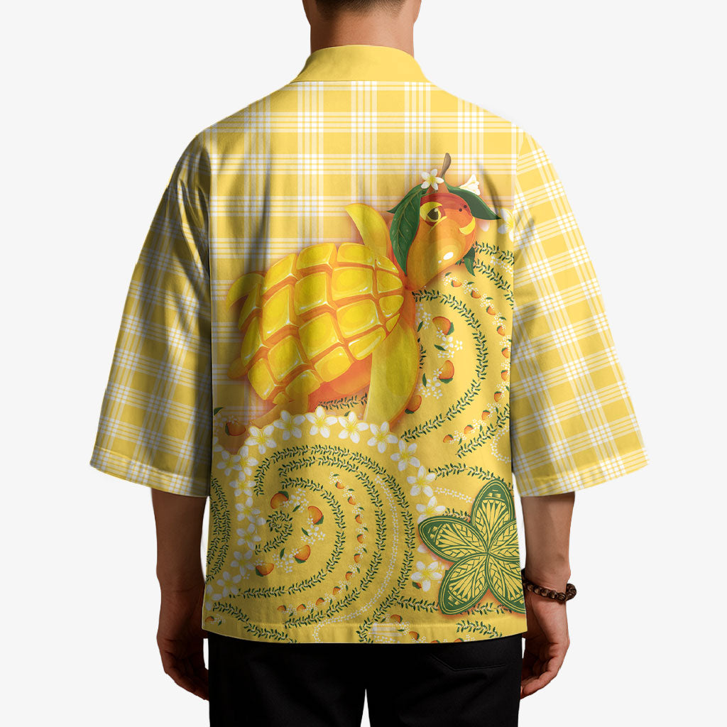 Hawaii Palaka Kimono Cute Ripe Mango Turtle On The Waves DT05 - Polynesian Pride