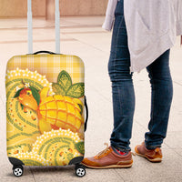 Hawaii Palaka Luggage Cover Cute Ripe Mango Turtle On The Waves DT05 Yellow - Polynesian Pride