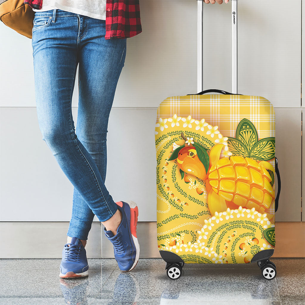Hawaii Palaka Luggage Cover Cute Ripe Mango Turtle On The Waves DT05 - Polynesian Pride