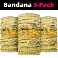Hawaii Palaka Neck Gaiter Cute Ripe Mango Turtle On The Waves DT05 package One Size: 25*50cm Yellow - Polynesian Pride