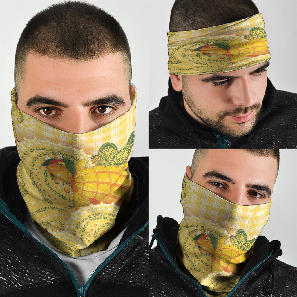 Hawaii Palaka Neck Gaiter Cute Ripe Mango Turtle On The Waves DT05 - Polynesian Pride