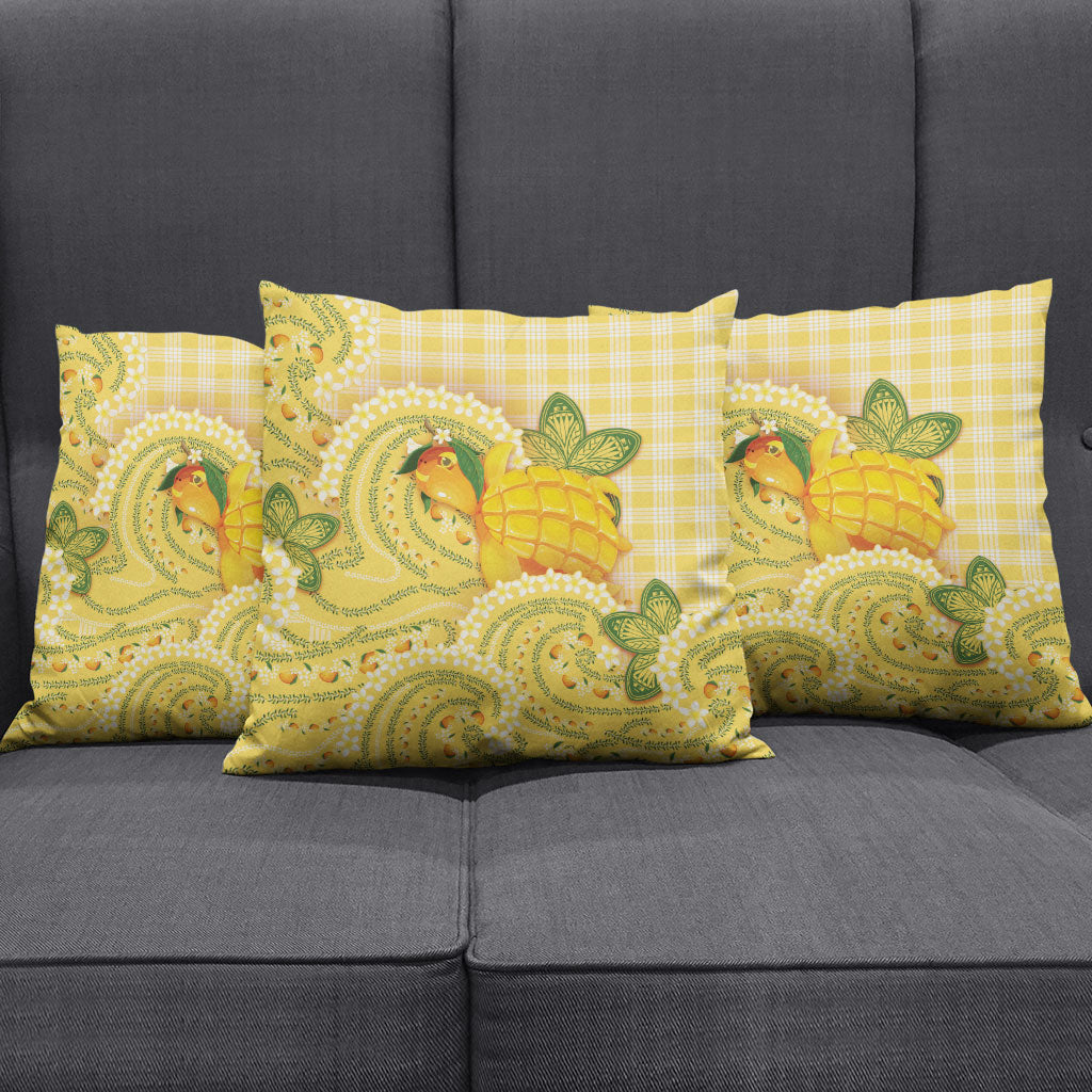 Hawaii Palaka Pillow Cover Cute Ripe Mango Turtle On The Waves DT05 - Polynesian Pride