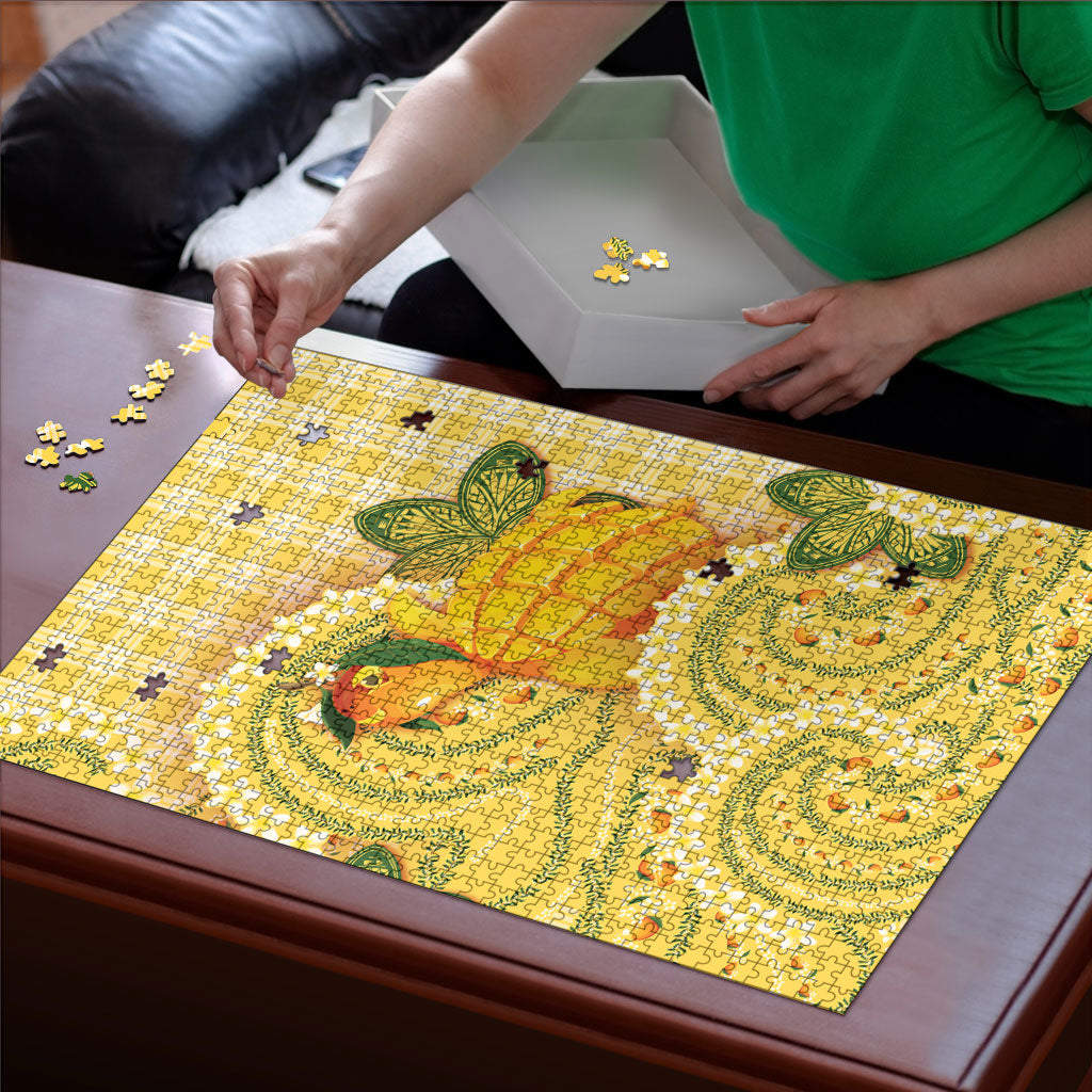 Hawaii Palaka Puzzle Cute Ripe Mango Turtle On The Waves DT05 - Polynesian Pride