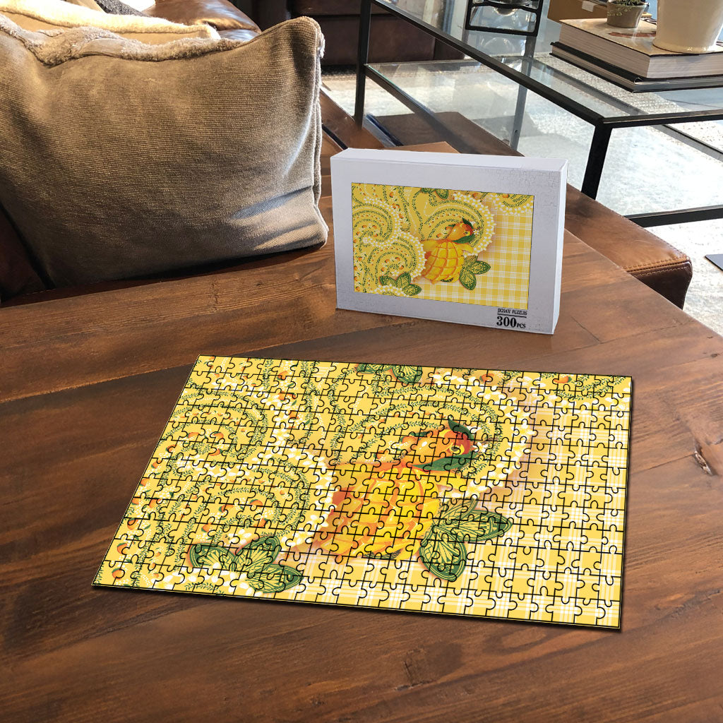 Hawaii Palaka Puzzle Cute Ripe Mango Turtle On The Waves DT05 - Polynesian Pride