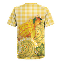 Hawaii Palaka Rugby Jersey Cute Ripe Mango Turtle On The Waves DT05 - Polynesian Pride