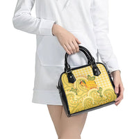 Hawaii Palaka Shoulder Handbag Cute Ripe Mango Turtle On The Waves DT05 - Polynesian Pride