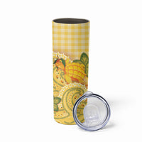 Hawaii Palaka Skinny Tumbler Cute Ripe Mango Turtle On The Waves DT05 - Polynesian Pride