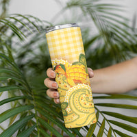 Hawaii Palaka Skinny Tumbler Cute Ripe Mango Turtle On The Waves DT05 - Polynesian Pride