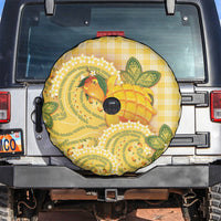 Hawaii Palaka Spare Tire Cover Cute Ripe Mango Turtle On The Waves DT05 Yellow - Polynesian Pride