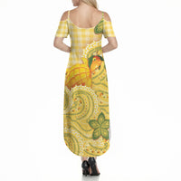 Hawaii Palaka Summer Maxi Dress Cute Ripe Mango Turtle On The Waves DT05 - Polynesian Pride