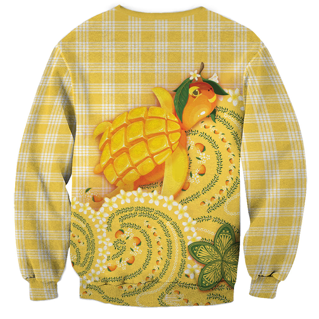 Hawaii Palaka Sweatshirt Cute Ripe Mango Turtle On The Waves DT05 - Polynesian Pride
