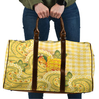 Hawaii Palaka Travel Bag Cute Ripe Mango Turtle On The Waves DT05 Yellow - Polynesian Pride