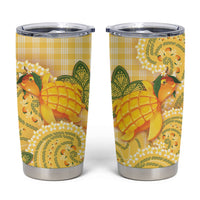 Hawaii Palaka Tumbler Cup Cute Ripe Mango Turtle On The Waves DT05 Yellow - Polynesian Pride