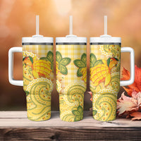 Hawaii Palaka Tumbler With Handle Cute Ripe Mango Turtle On The Waves DT05 - Polynesian Pride