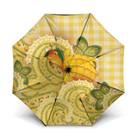 Hawaii Palaka Umbrella Cute Ripe Mango Turtle On The Waves DT05 One Size Folded 11.42 inch Opened Diameter 37.4 inch Yellow - Polynesian Pride