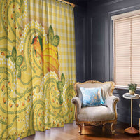 Hawaii Palaka Window Curtain Cute Ripe Mango Turtle On The Waves DT05 - Polynesian Pride