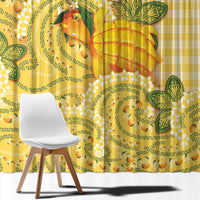 Hawaii Palaka Window Curtain Cute Ripe Mango Turtle On The Waves DT05 - Polynesian Pride