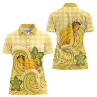 Hawaii Palaka Women Polo Shirt Cute Ripe Mango Turtle On The Waves DT05 - Polynesian Pride