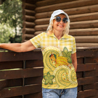 Hawaii Palaka Women Polo Shirt Cute Ripe Mango Turtle On The Waves DT05 - Polynesian Pride
