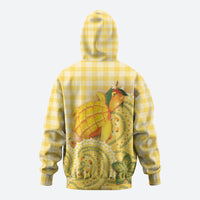 Hawaii Palaka Zip Hoodie Cute Ripe Mango Turtle On The Waves DT05 - Polynesian Pride