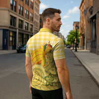 Hawaii Palaka Zipper Polo Shirt Cute Ripe Mango Turtle On The Waves DT05 - Polynesian Pride