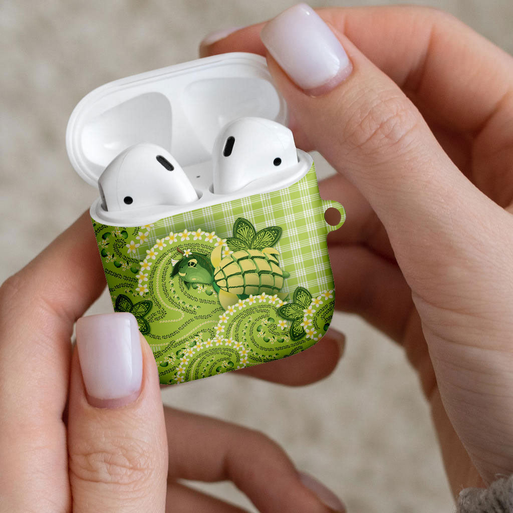 Hawaii Palaka AirPods Case Cute Green Mango Turtle On The Waves DT05 - Polynesian Pride