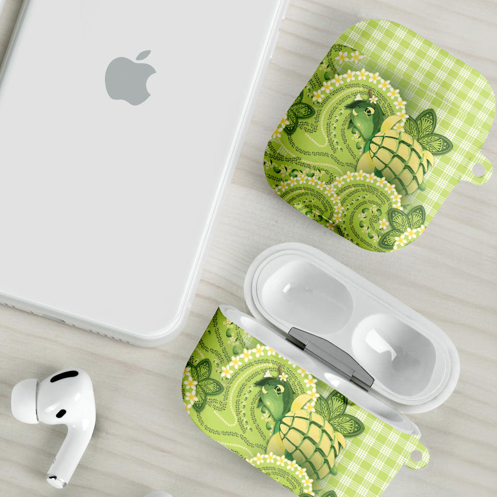 Hawaii Palaka AirPods Case Cute Green Mango Turtle On The Waves DT05 - Polynesian Pride
