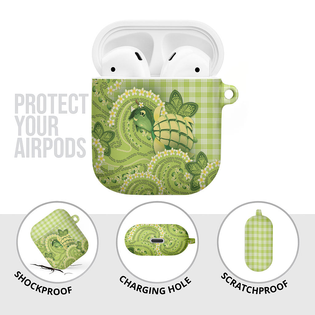 Hawaii Palaka AirPods Case Cute Green Mango Turtle On The Waves DT05 - Polynesian Pride