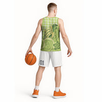 Hawaii Palaka Basketball Jersey Cute Green Mango Turtle On The Waves DT05 - Polynesian Pride