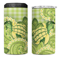 Hawaii Palaka 4 in 1 Can Cooler Tumbler Cute Green Mango Turtle On The Waves DT05 One Size: 16 oz Green - Polynesian Pride