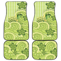 Hawaii Palaka Car Mats Cute Green Mango Turtle On The Waves DT05 - Polynesian Pride