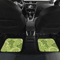 Hawaii Palaka Car Mats Cute Green Mango Turtle On The Waves DT05 Set 2pcs - Back Green - Polynesian Pride
