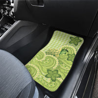 Hawaii Palaka Car Mats Cute Green Mango Turtle On The Waves DT05 - Polynesian Pride